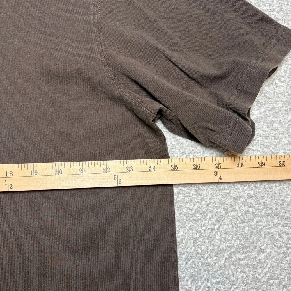 Lands' End Mens T-Shirt XL/T Brown Super-T Cotton Short Sleeve Tall Good